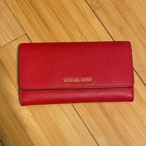 Michael Kors Scarlet Leather Wallet